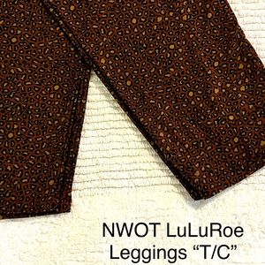 NWOT LulaRoe Leggings TC Brown & Black